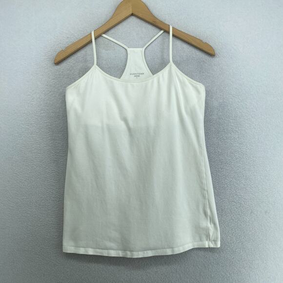 Eileen Fisher Tops - EILEEN FISHER Top S Stretch Organic Cotton Tank Racerback Shelf Bra White USA